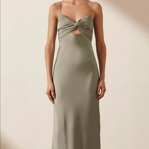 Shona Joy Lux Twist Front Midi Dress